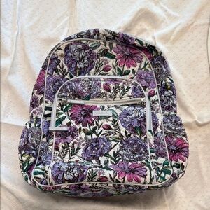Vera Bradley Purple and Green Floral Backpack